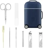 Nail Trimming Kit | Travel Nail Clippers Manicure Kit,Stainless Steel Nail Clippers Scissors Pedicure Tools Kit Portable Travel Grooming Kit for Men and Women with Suitcase