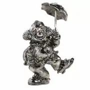 Lot of 12 Dancing in The Rain Miniature 3" Pewter Clown Figurines