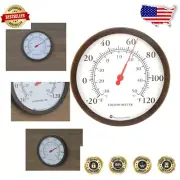 12" Bronze Analog Thermometer for Home & Patio - Accurate Temperature Readings