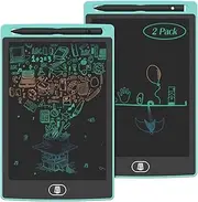 [2 Pack] 8.5 Inch Colourful LCD Writing Tablet, TIQUS Digital Ewriter with Erase Lock Switch, Electronic Graphics Drawing Board, Portable Handwriting Doodle Pad for Office Home Learning Light Blue