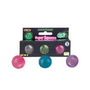 Smooshos Super Squeeze Glow in the Dark Mini Balls Set of 3