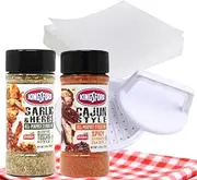 Hamburger Seasoning for Grilling Picnic Kit includes Burger Press, Kingsford Cajun Seasoning, Garlic Herbs All Purpose, and 100 Wax Paper Squares for Burgers