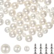 150 Pairs Luster Surface Pearls Rivets Studs Pearls Rivets Fabric
