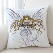 Cool Fantasy Art Burgundy Wine Fairy Cushion Cover