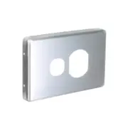 Clipsal Classic C2015C-BA - Brushed Aluminium Cover Suit Single Socket Outlet