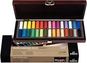 Rembrandt Professional Soft Pastel Set in Luxury Wooden Box | General Selection Basic | 30 Half Pastels
