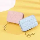 PU Leather Lipstick Bag with Mirror Mini Purse Portable Makeup Case Outdoor