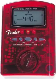FENDER MT-1000 RED TRANSLUCENT DIGITAL METRONOME & AUTOMATIC CHROMATIC TUNER