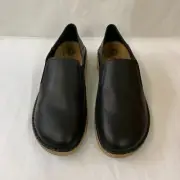 Birkenstock New w/ Box Callan Vintage Wood Black Leather Regular Select Size
