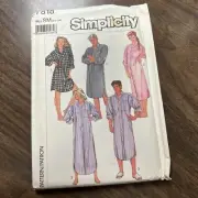 Simplicity unisex night shirts size small medium uncut pattern