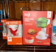 Brand New Koji Snow Cone Maker Machine & 40 snow cone cups and paper straws