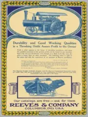 1911 Reeves Steam Engine & Thresher NEW METAL SIGN: 12x16" Ships Free