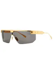 Balmain Eyewear Major Wrap-around Sunglasses - Gold ONE SIZE