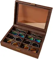 [HAMKVBPR] Sunglasses Storage Box Leather Sunglasses Storage Box Sunglasses Storage Box Eyewear Display Case