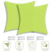 2 Pack 18x18 Ft 97% UV Block Square Sun Shade Sail Canopy Outdoor Backyard Pool