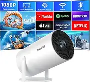[Netflix Official & Electric Focus] XuanPad Mini Projector Full HD 1080P, Portable Projector with WiFi and Bluetooth, 210° Rotatable Stand, Auto Keystone, Dust Removal and Heat Dissipation Design