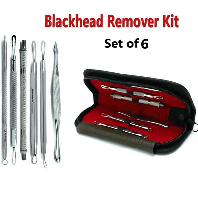 Blackhead Remover Kit Comedone Extractor Acne Blemish Pore Cleaner Sets