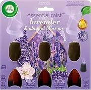 Air Wick Essential Mist Refill Essential Oils Diffuser, Lavender and Almond Blossom, Lavender and Almond Blossom, 3 Count, Air Freshener