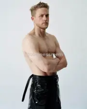 8x10 CHARLIE HUNNAM GLOSSY PHOTO no shirt shirtless sons of anarchy jax teller