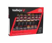 Vallejo Game Colour Leather & Metal - 16 Colour Acrylic Paint Set