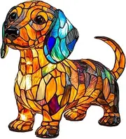 Lamps for Night Stands, Corgi Lamp and Pug Lamp, Dog Series Art Night Light, Cute Animal Themed Led Table Lantern, Stained Resin Pet Dogs Tabletop Lights