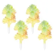 4Pcs Artificial Succulent Plants Fake Succulents Plant Unpotted Orange