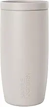 Simple Modern Travel Coffee Mug Tumbler with 360° Lid | Reusable Insulated Stainless Steel Cold Brew Iced Coffee Cup Thermos | Gifts for Women Men Her Him | Voyager Signature | 16oz | Almond Birch