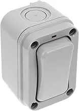 Waterproof Doorbell Button IP66 Outdoor Light Switch for Wall Installation Dark Grey Durable Weatherproof Switch Cover for Enhanced Protection