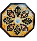 16" Black Marble Coffee End Console Table Top Hakik Inlay Bedroom Decor H4319