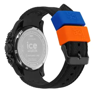 Ice Watch 三眼計時活力系列 黑錶面 40mm CH-黑色編織矽膠錶帶