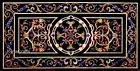 Office Table Top with Antique Art Inlay Work Rectangle Marble Dining Table Top
