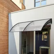 1x4M Window Door Awning Outdoor Patio Canopy UV Rain Shield Cover Transparent
