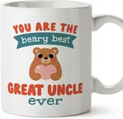 Great Uncle Mug You are The Beary Best Funny Gift Ceramic 11oz Mug 330ML