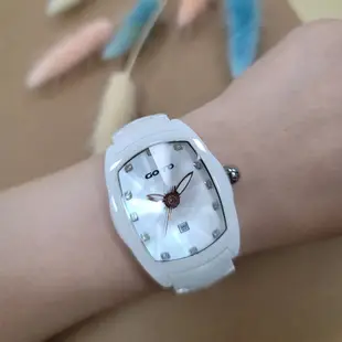 GOTO 簡約晶鑽精密陶瓷錶-白x玫