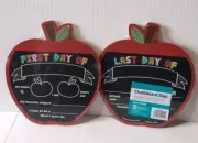 NEW Wexford My First/ Last Day Of School Chalkboard Double sided Apple Sign