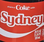 Share A Coke with Sydney 2025 Personalized Gift Coca Cola Bottle 20oz
