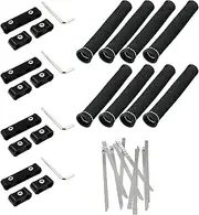 8pcs Spark Plug Heat Shield Protector and 12pcs Engine Spark Plug Wire Separator Insulating Fire Sleeve Spark Plug Wire Divider 8mm 9mm 10mm 12pcs+ 16Pcs Stainless Steel Wire Ties (Black combo pack)