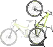 CyclingDeal Vertical Bike Floor Stand - Premium Quality Vertical & Horizontal Adjustable Bicycle Parking Rack - Safe & Secure for Storing MTB Road Bikes in Garage or Home - for Wheels Sizes up to 29"