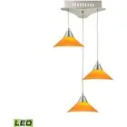 ELK Lighting LCA103-8-16M Cono Mini Pendant Satin Nickel with Yellow
