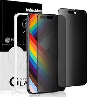 imluckies [2 Pack Matte Privacy Screen Protector for iPhone 14 Pro Max, Anti-Glare & Anti Fingerprint, Dynamic Island Compatible, Anti-Spy Private Tempered Glass Smooth Film, Easy Install 6.7"