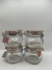 Bormioli Rocco Fido Food Jar Set Of 4