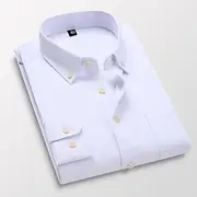 Men's Dress Shirt Button Down Shirt Oxford Shirt Collared Shirt Plain Wedding Work Light Pink White Royal Blue Blue Long Sleeve Spring Fall Clothing Apparel