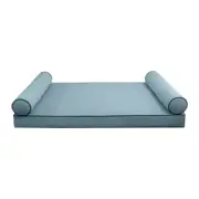 STYLE V5 Twin Velvet Contrast Indoor Daybed Mattress Pillow |COVER ONLY| AD355