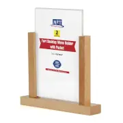 Contemporary Desktop Menu Holder with Acrylic U Type Pocket Sign Holder (Lot 2)