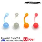 2-4PCS Flexible Navel Button Belly Piercing Bar Bioplast Allergy Free Body