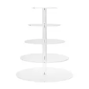 5 Tiers Acrylic Cake Stand Plate Serving Food Cupcake Wedding Party Rack Holder