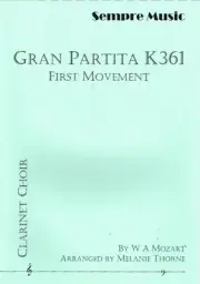 Gran Partita K361 First Movement - Clarinet Choir by WA Mozart (SM-C162G)