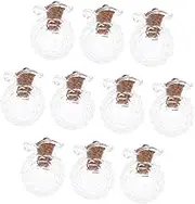 10 Sets Transparent Wish Jars Clear Glass Bottles with Corks for Messages Adornments and Keepsakes for Parties and Home Decor