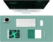 Large Office Leather Desk Mat, Mouse and Keyboard Pad, Computer and Laptop Mat,