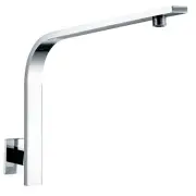 Chrome Brass Square Gooseneck Shower Arm Wall Mount Bathroom Shower Outlet Pipe